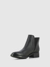 Botins Chelsea em Pele Preta